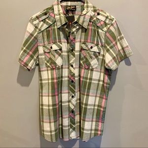 PDX Jeans button down shirt, NWT, size L